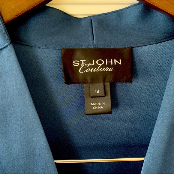 St. John Couture Satin Blouse - Picture 3 of 9